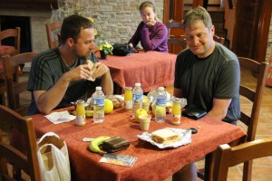 Frühstück aus dem Lunchpaket